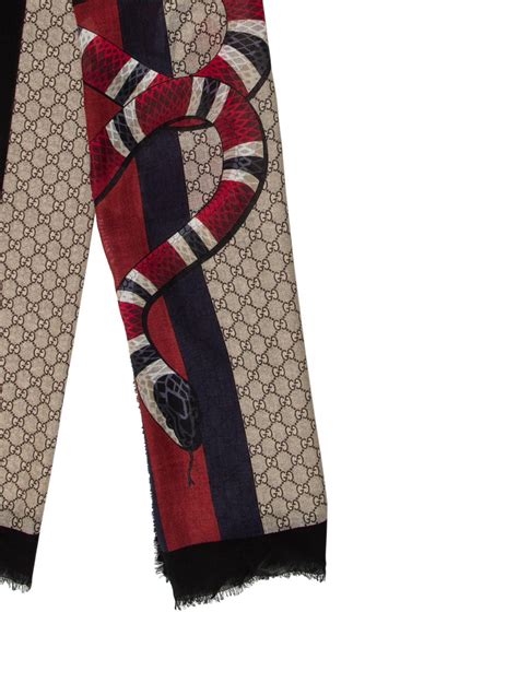 gucci snake scarf mens|Gucci scarf men's silk.